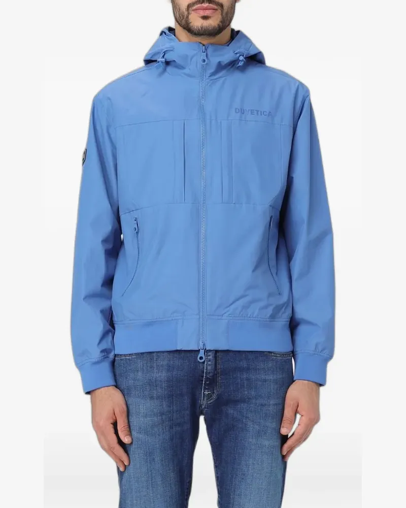 Duvetica logo-print hooded jacket - Blau Blau