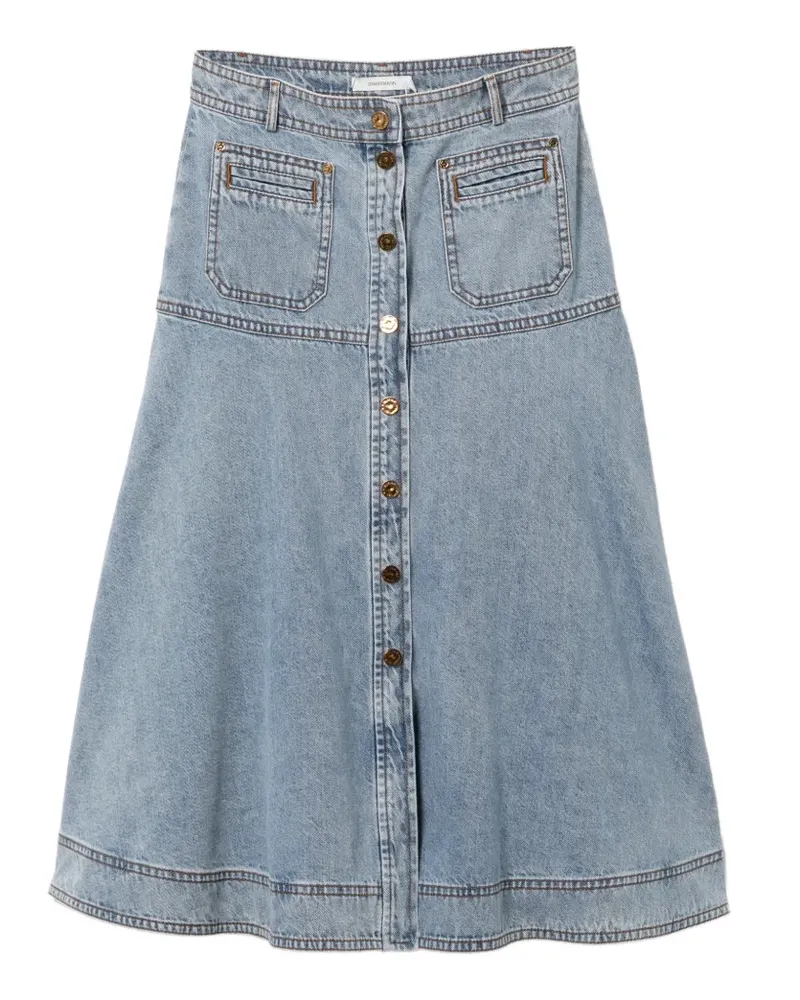 Zimmermann Geknöpfter Rock - Blau Blau