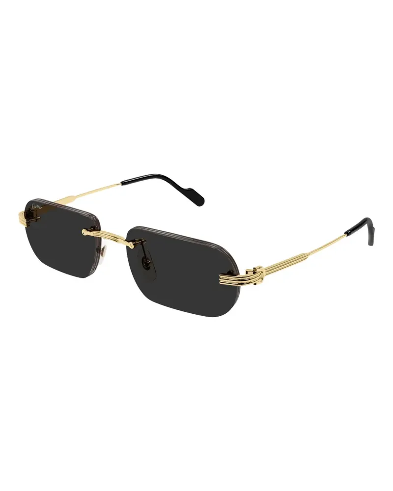 Cartier Rahmenlose Sonnenbrille mit runden Gläsern - Gold Gold
