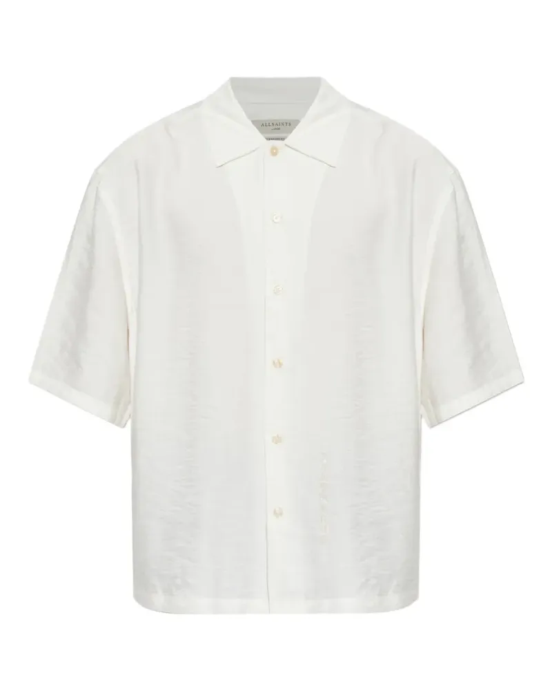 AllSaints Kurzärmeliges Purley Hemd - Weiß Weiß