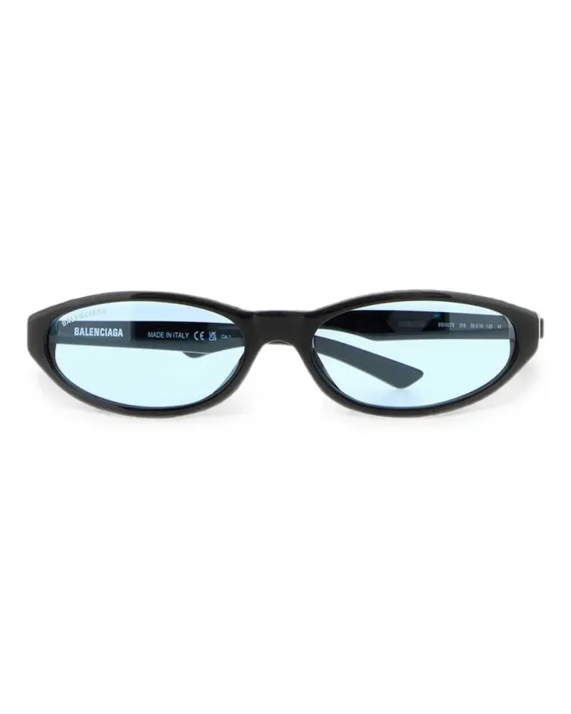 Balenciaga Runde Neo Sonnenbrille in Schwarz Schwarz