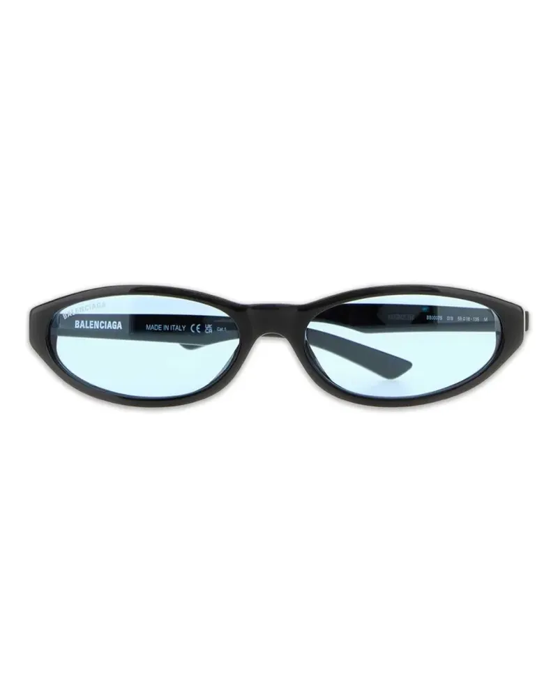 Balenciaga Runde Neo Sonnenbrille in Schwarz Schwarz