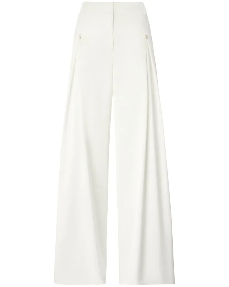 Genny Palazzohose mit Faltendetail - Weiß Weiß
