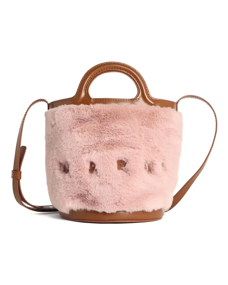 Marni Micro Tropicalia Tote Bag mit Logo-Stickerei - Rosa Rosa