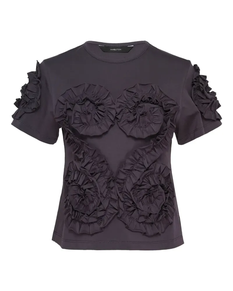 pushBUTTON T-Shirt mit Rüschen - Grau Grau