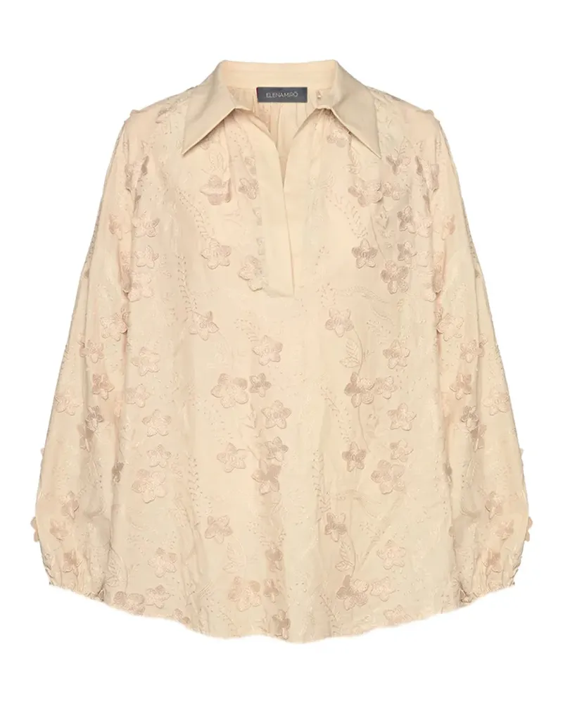 Elena Mirò Voile-Bluse aus Baumwolle - Nude Nude