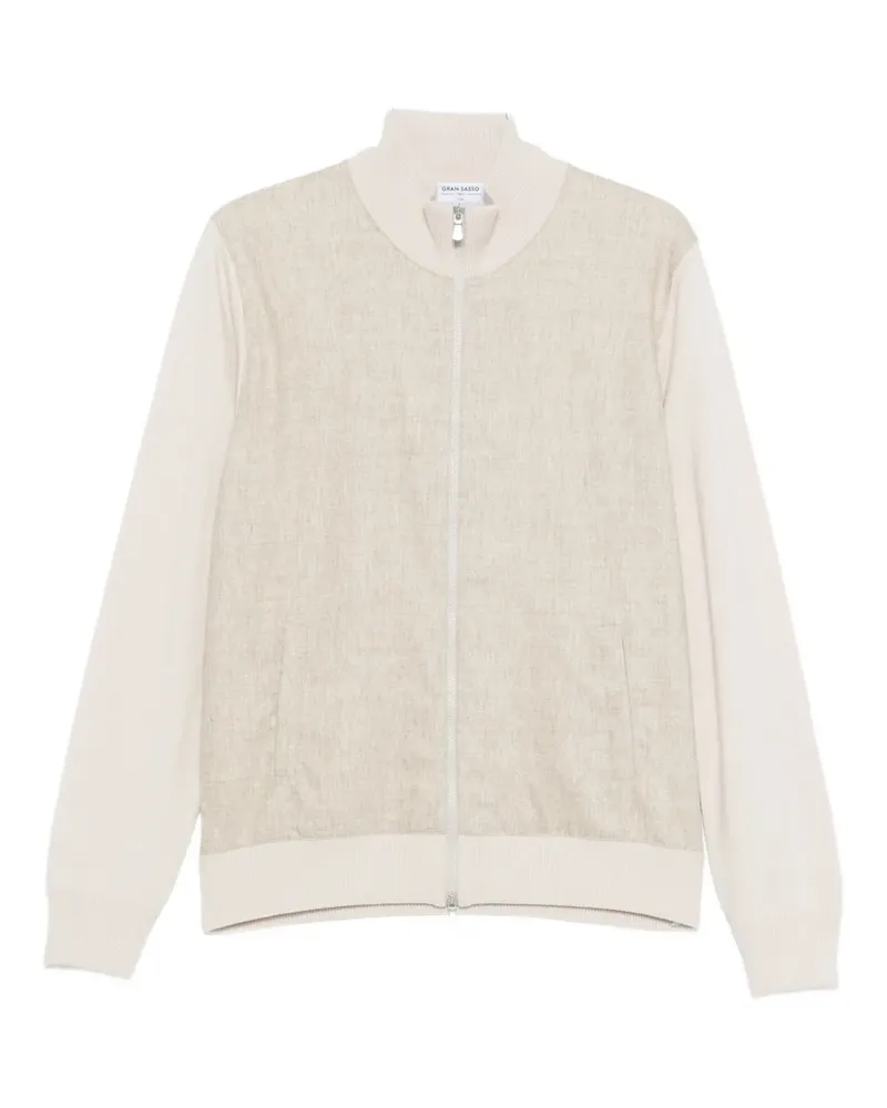 Gran Sasso zip-up cardigan - Nude Nude
