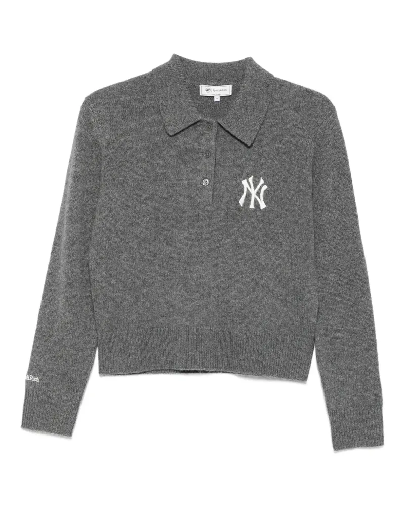 SPORTY & RICH Heritage Yankees Serif sweater - Grau Grau