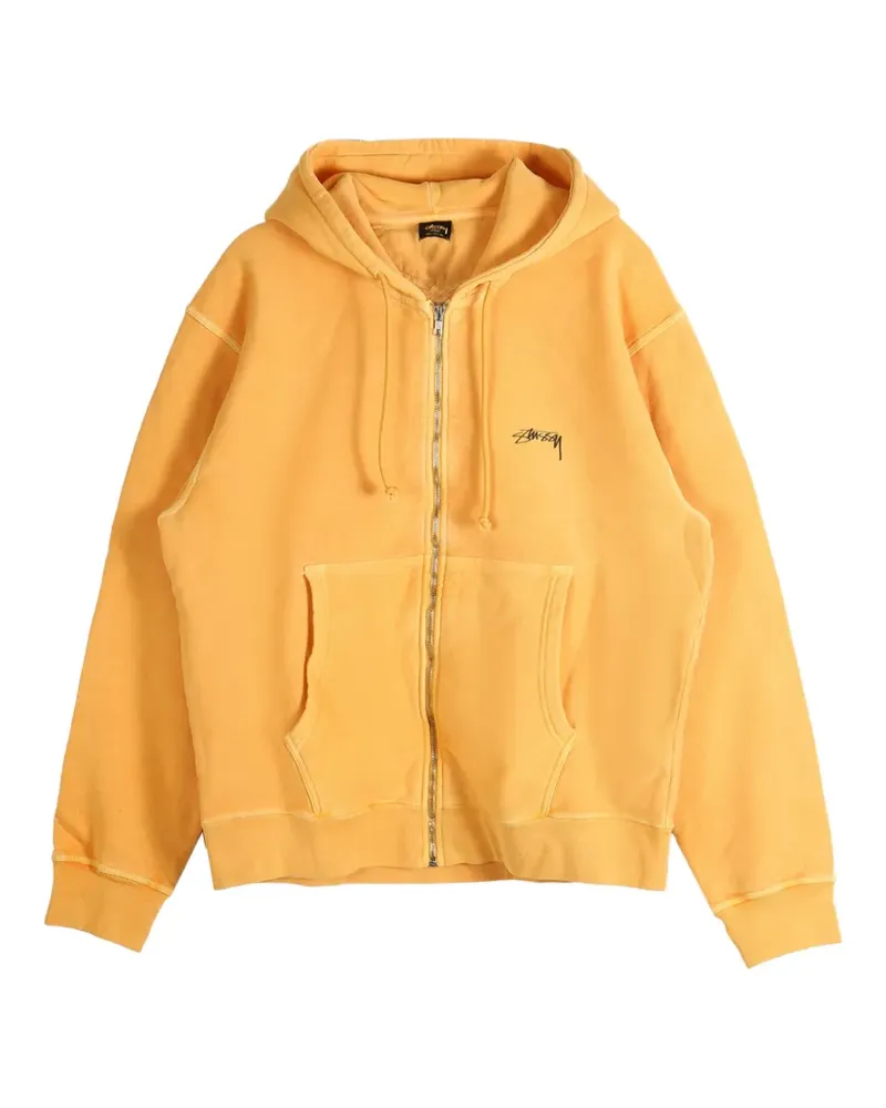 Stüssy zip-fastening hoodie - Orange Orange