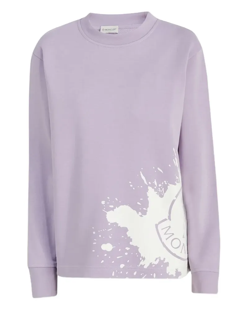 Moncler Sweatshirt mit Splash-Print - Violett Violett