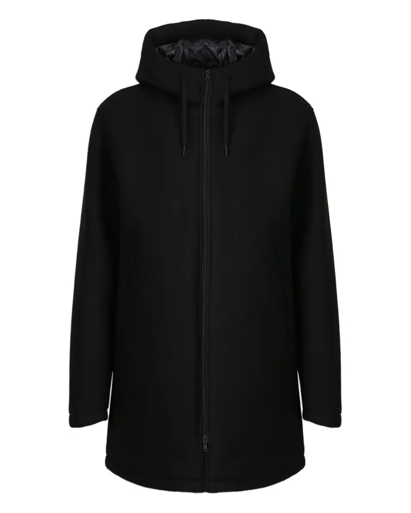 Herno Kapuzenjacke mit Reißverschluss - Schwarz Schwarz