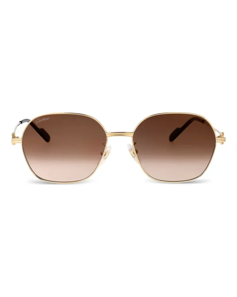 Cartier Sonnenbrille mit geometrischem Gestell - Gold Gold