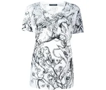T-Shirt mit Einhorn-Print - Weiß