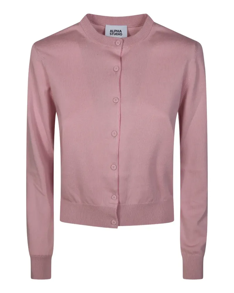 Alpha Studio Cardigan mit Knöpfen - Rosa Rosa