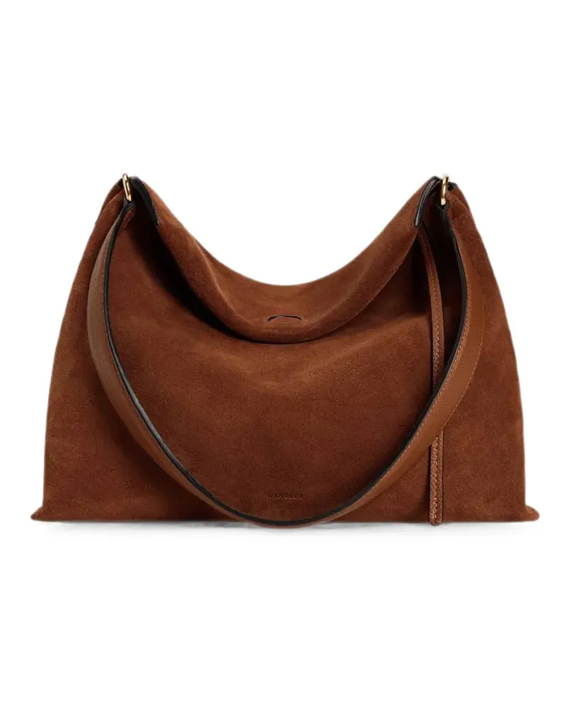 WANDLER small Penelope suede shoulder bag - Braun Braun
