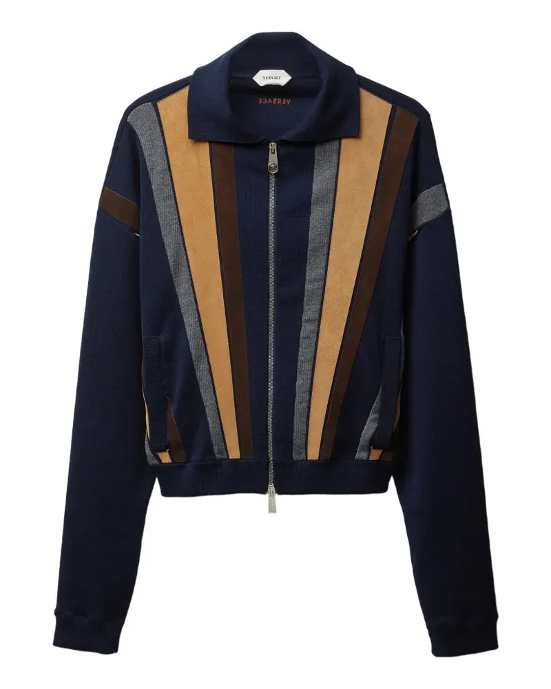 Versace striped zip jacket - Blau Blau