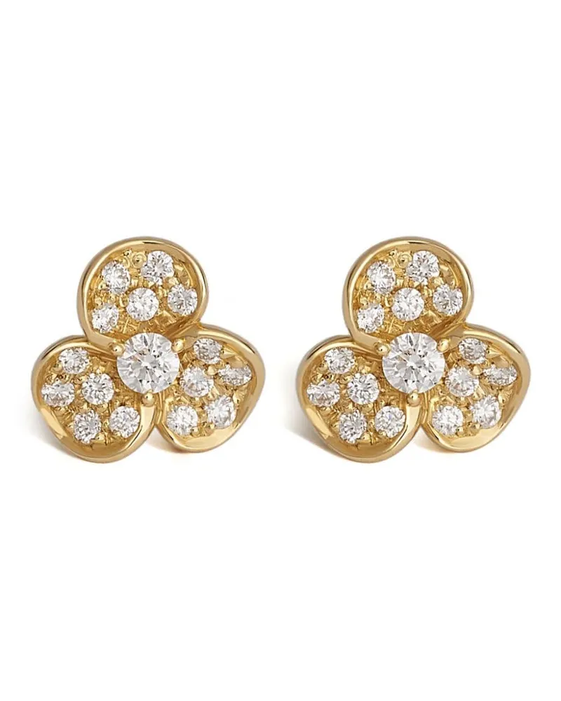 LEO PIZZO 18kt Candy Flower Gelbgoldohrringe mit Diamant Gold