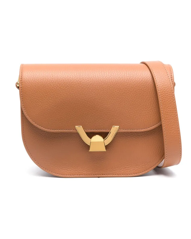 Coccinelle Dew Schultertasche aus Leder - Braun Braun