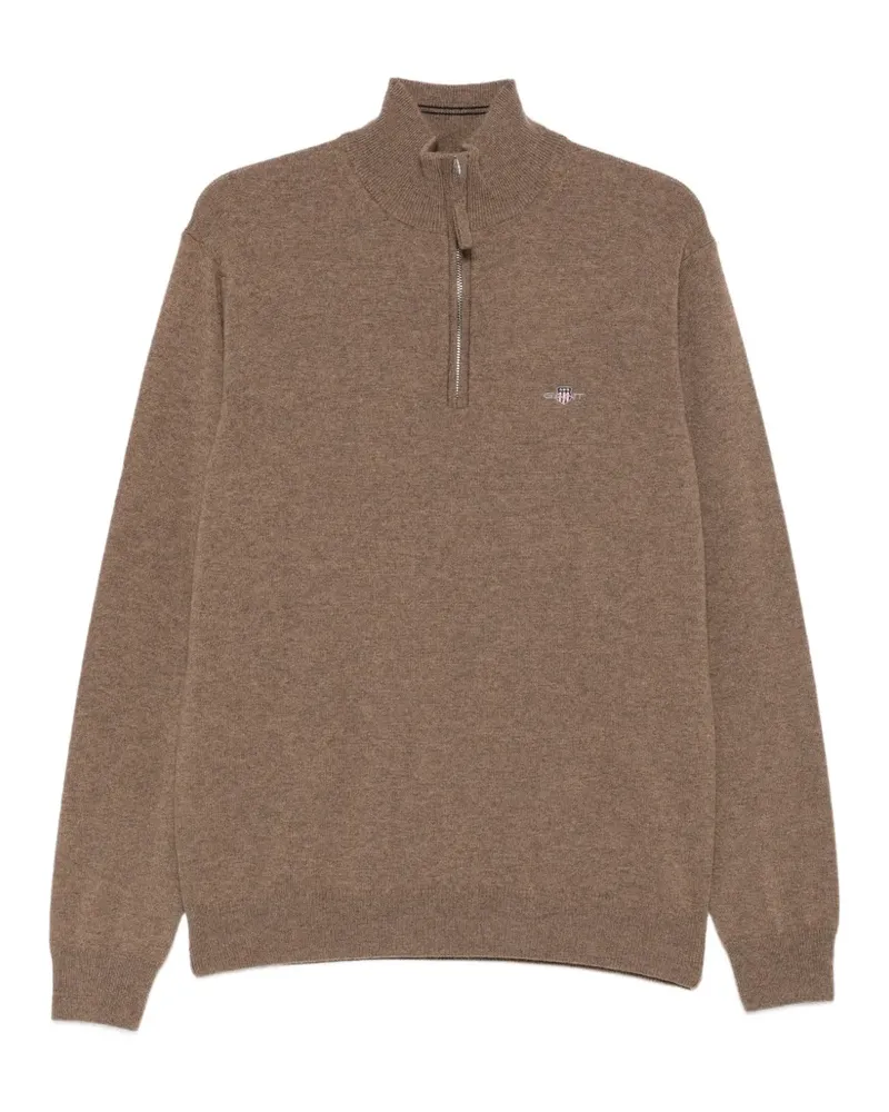 Gant quarter-zip wool sweater - Nude Nude