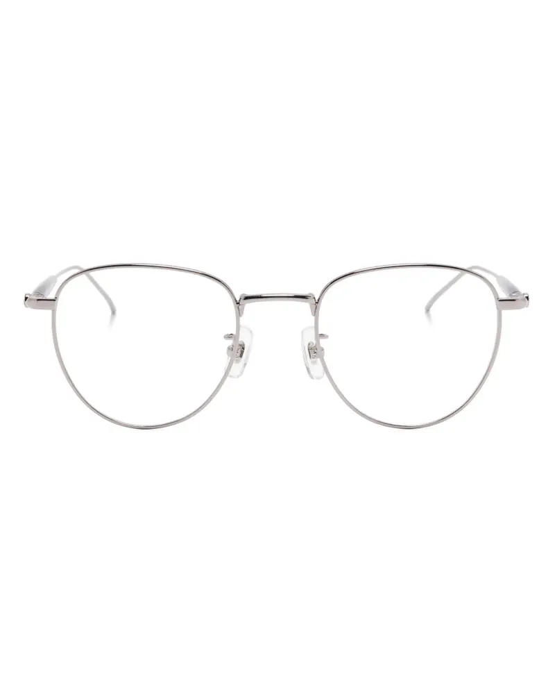 Montblanc Brille mit rundem Gestell - Silber Silber