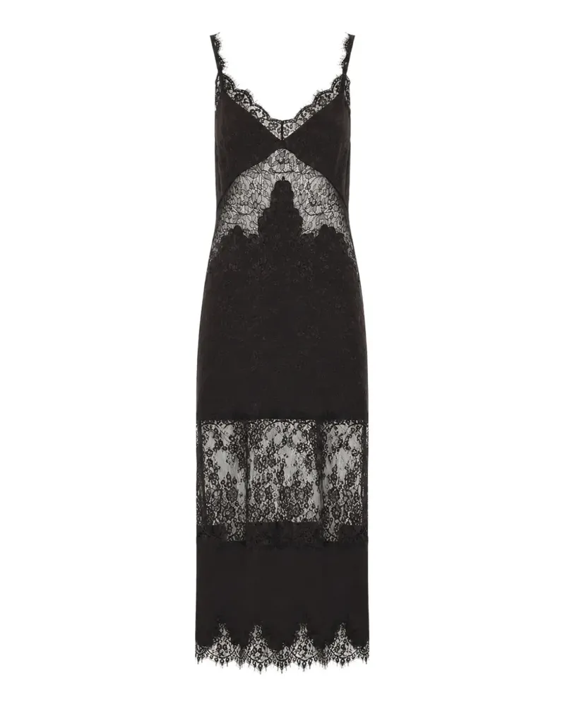 Pinko Aster Kleid mit Spitzeneinsatz - Braun Braun