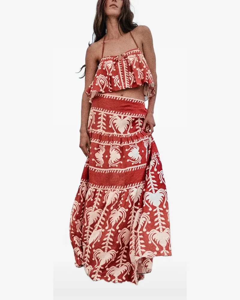 Johanna Ortiz Oceanic floral top - Rot Rot