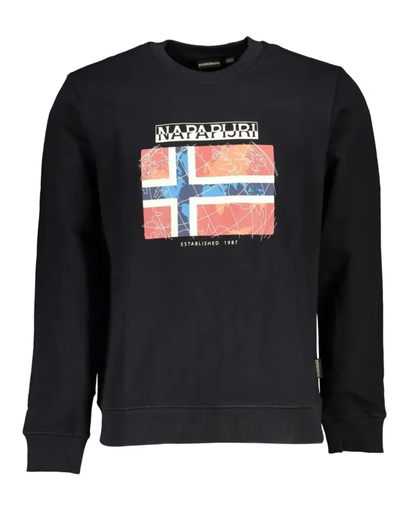 Napapijri graphic-print crew-neck sweater - Schwarz Schwarz