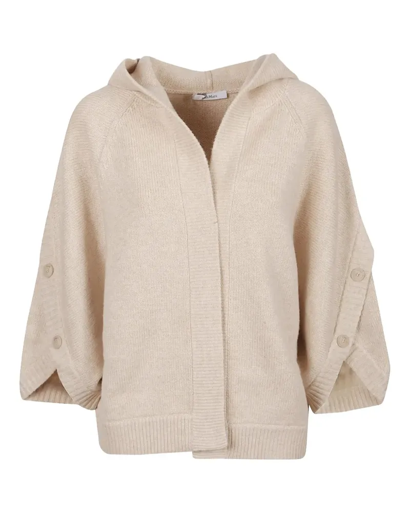Max Mara button-cuff hooded cardigan - Nude Nude