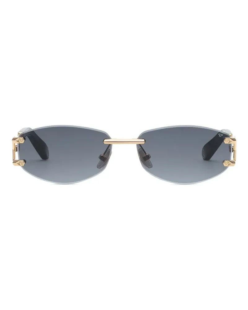 Philipp Plein rimless sleek sunglasses - Gold Gold