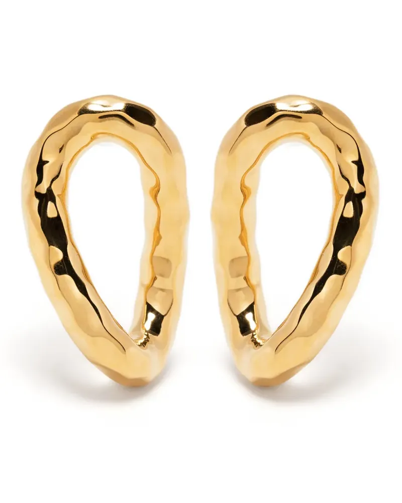 Jil Sander Klassische Creolen - Gold Gold