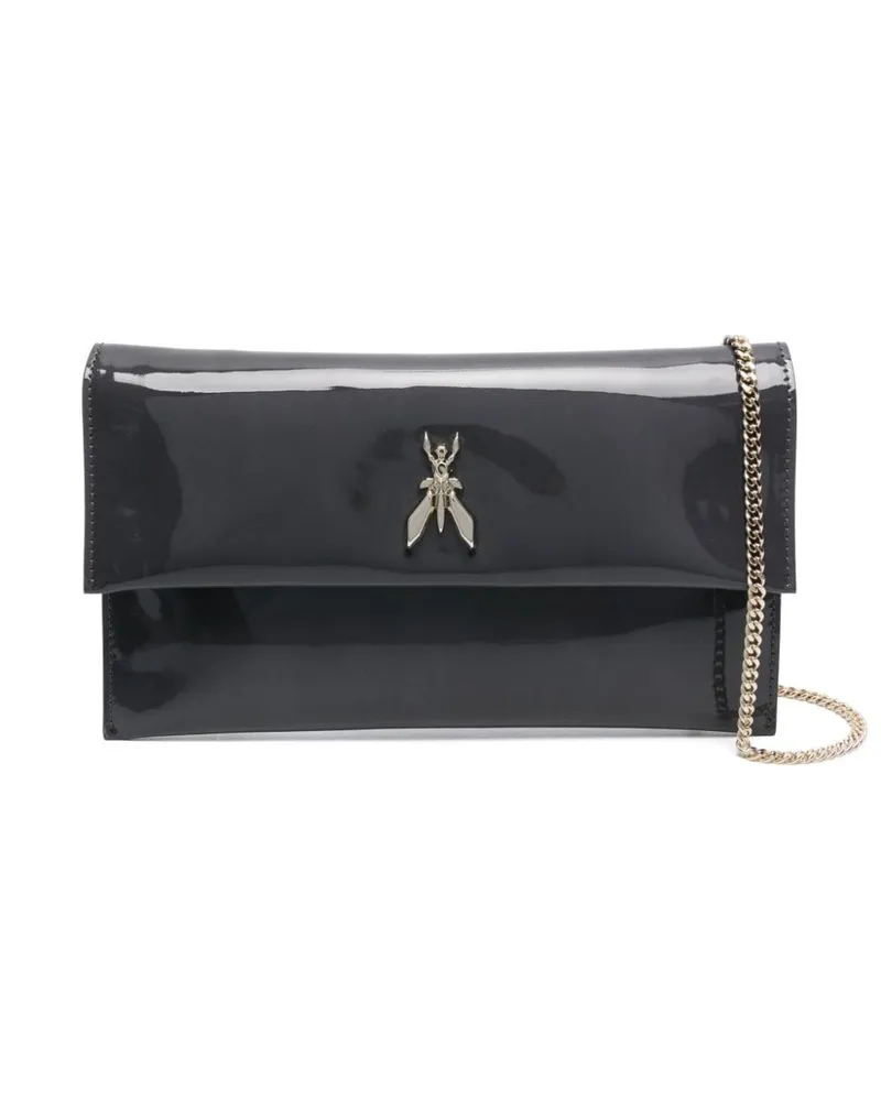 Patrizia Pepe Clutch mit Fly-Logo Grau