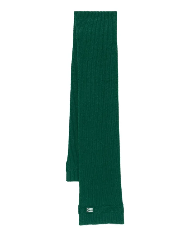 Miu Miu ribbed-knit scarf - Grün Grün