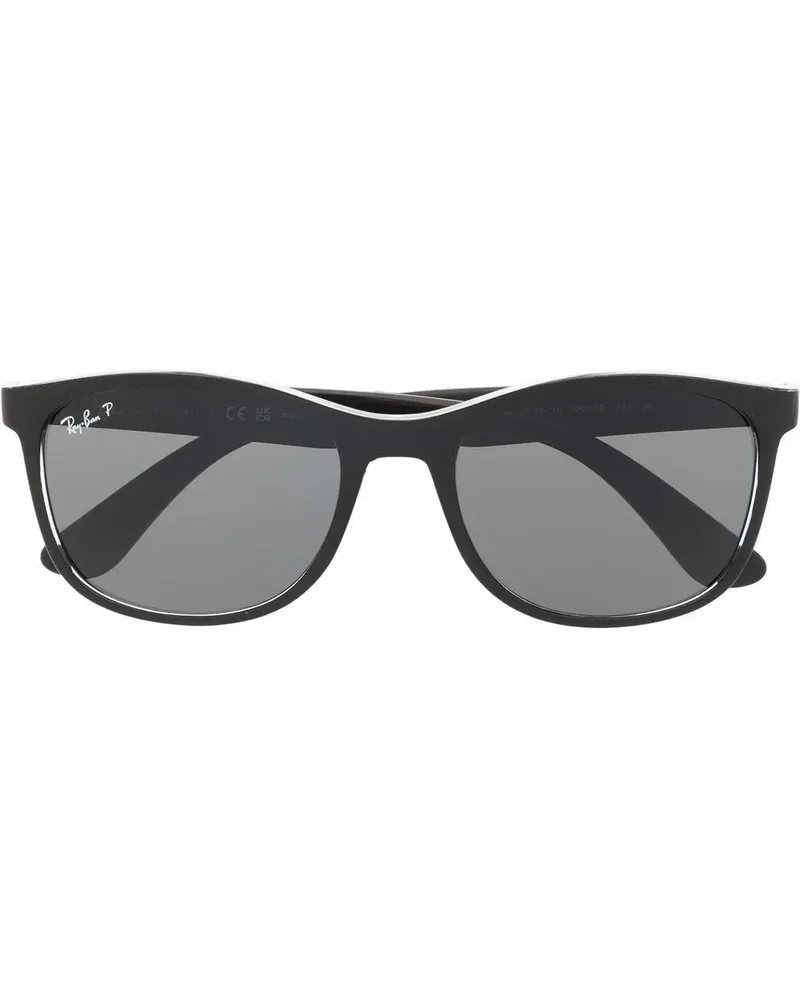 Ray Ban Sonnenbrille mit eckigem Gestell - Schwarz Schwarz