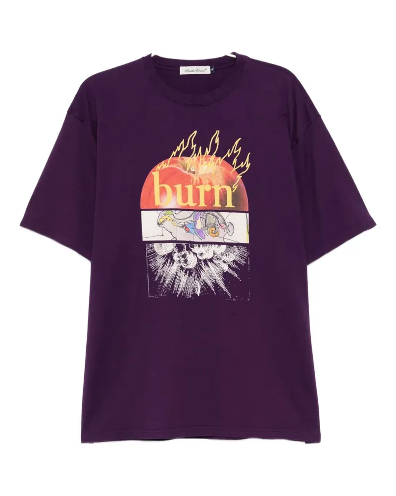 Undercover T-Shirt mit grafischem Print - Violett Violett