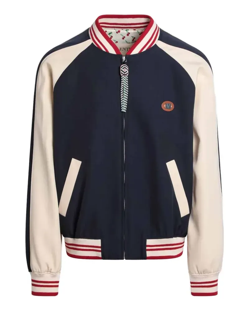 Valentino Garavani embroidered bomber jacket - Blau Blau