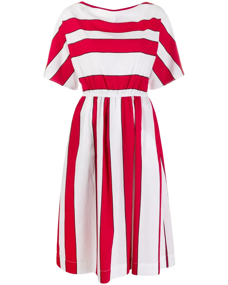 Woolrich Scully Stripe' Midikleid - Weiß Weiß