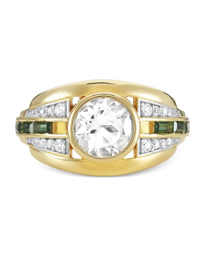 V JEWELLERY Olive Ring mit Kristallen - Gold Gold
