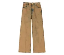 Acid-Wash-Jeans im Five-Pocket-Design - Braun