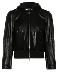 Balenciaga Lederjacke im Lagen-Look Schwarz