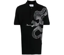 Poloshirt mit Schlangen-Print
