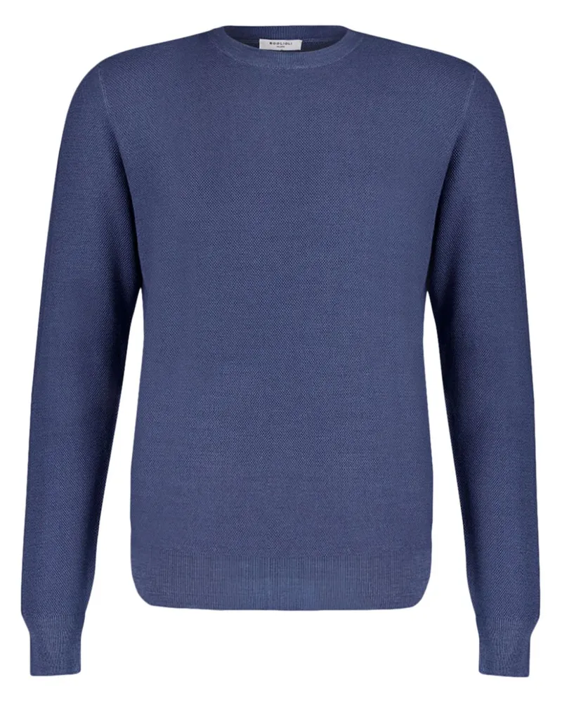 Boglioli Klassischer Pullover - Blau Blau