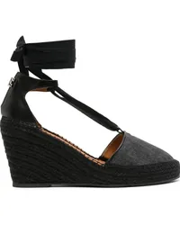 Casadei Wedge-Espadrilles 75mm Schwarz