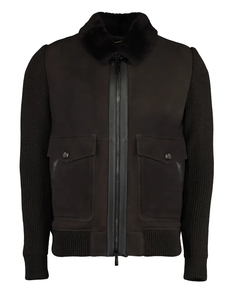 MOORER Teseo Bomberjacke - Schwarz Schwarz