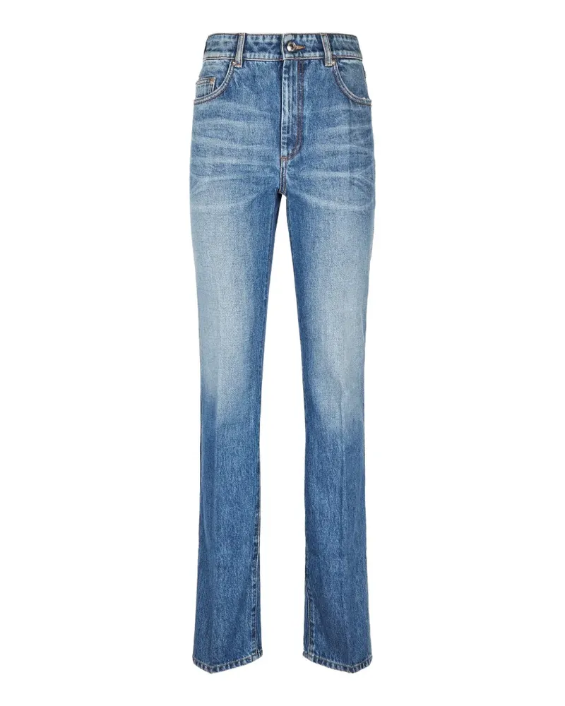 SPORTMAX split-back denim jeans - Blau Blau