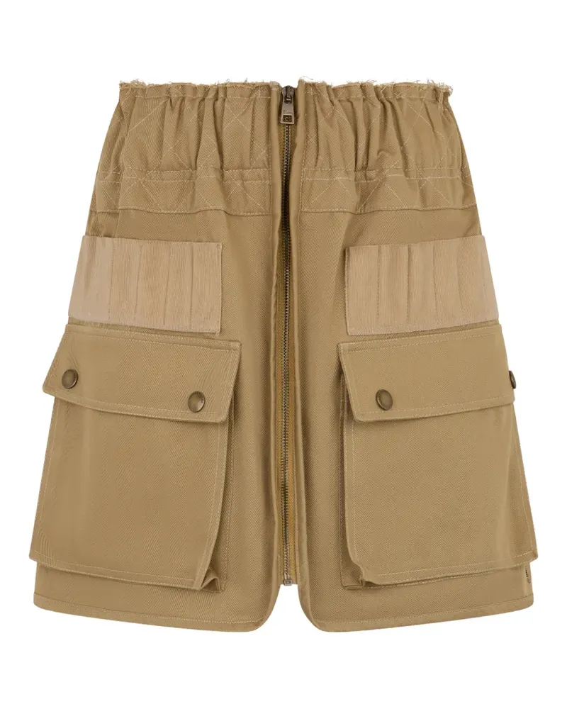 Valentino Garavani Gerüschter Minirock mit elastischem Bund - Nude Nude