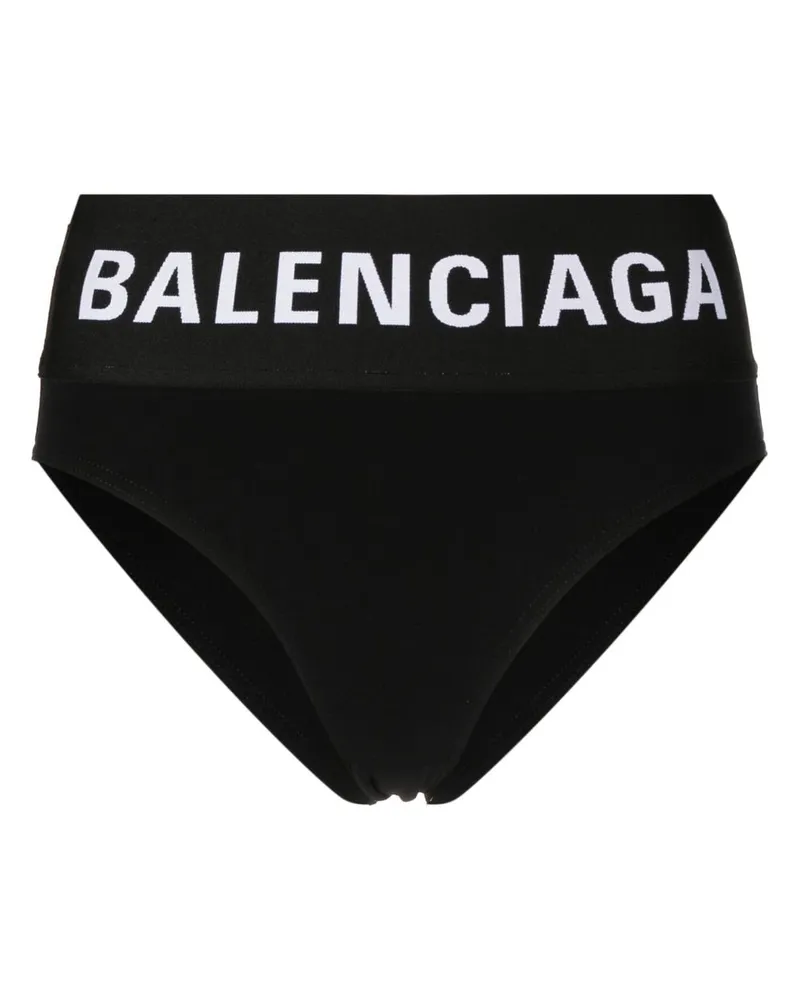 Balenciaga Slip mit hohem Bund - Schwarz Schwarz