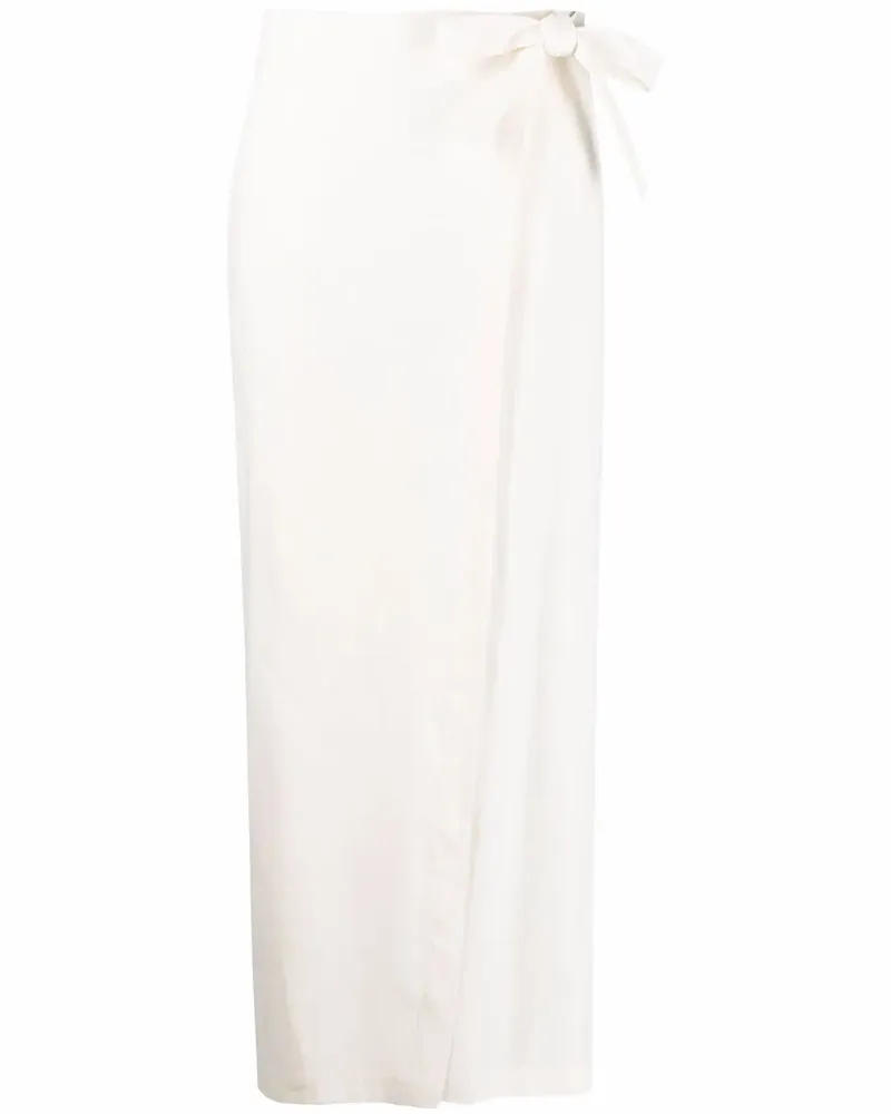 Alberta Ferretti Wickelrock mit hohem Bund - Weiß Weiß