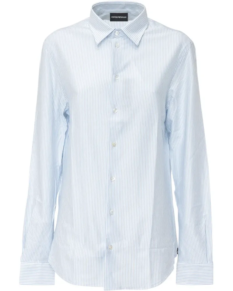 Emporio Armani Gestreiftes Hemd - Blau Blau