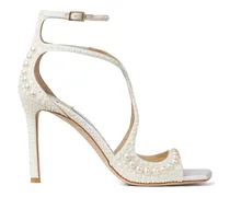 Verzierte Azia Sandalen 95mm - Weiß