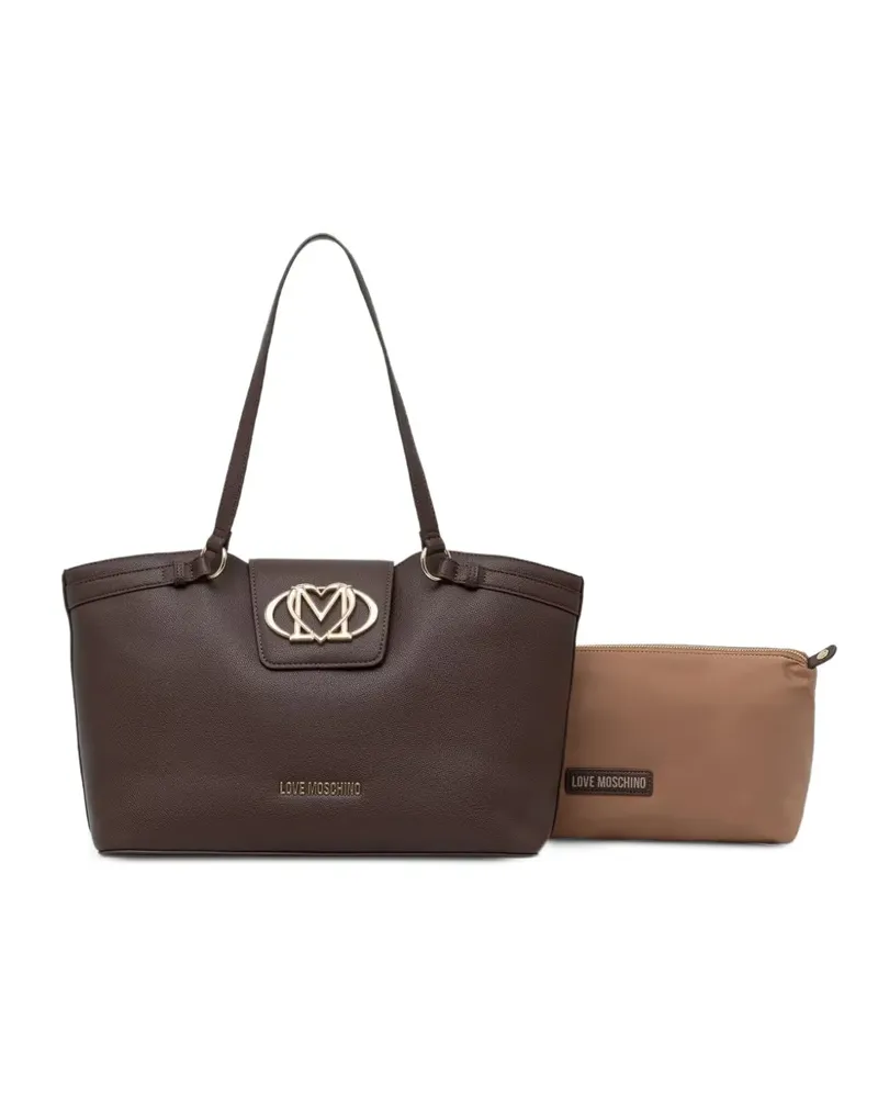 Moschino Tote Bag mit gekörntem Effekt - Braun Braun